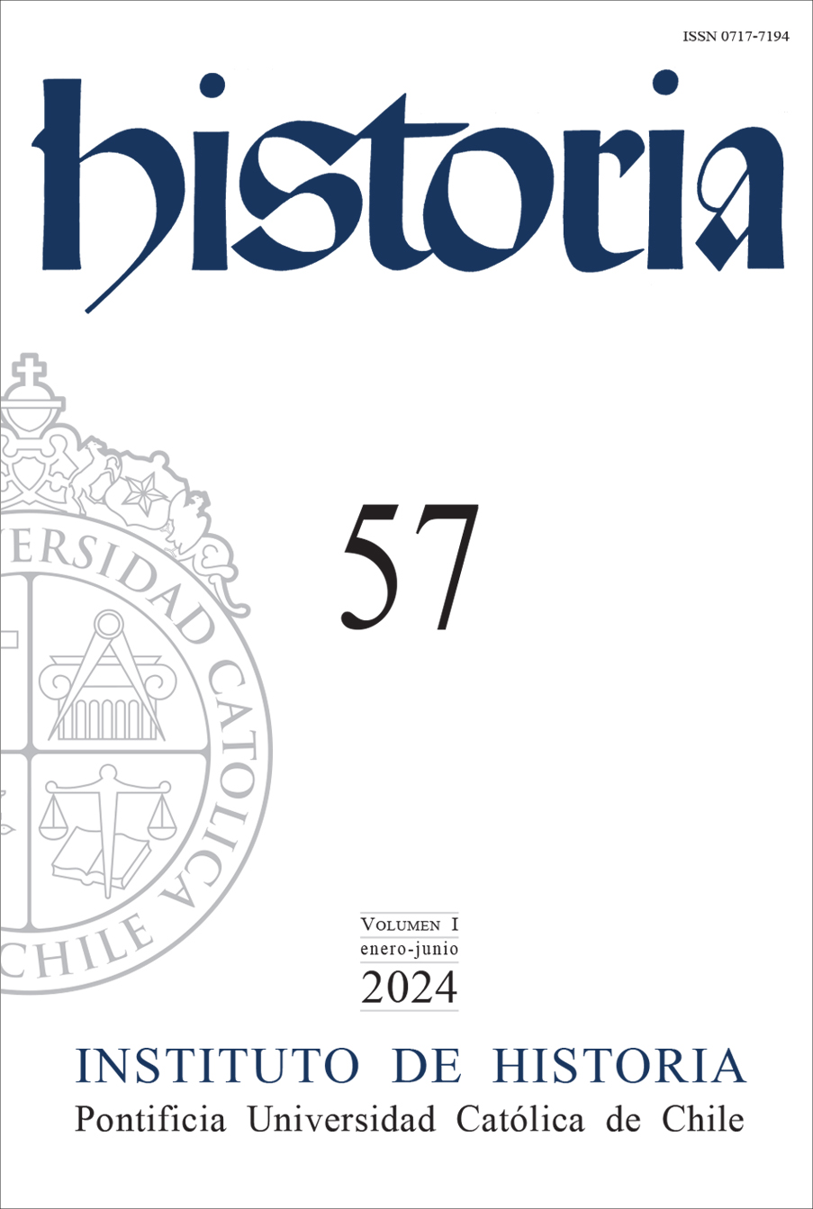 Imagen de la portada de revista Historia correspondiente al número 57, volumen 1, primer semestre 2024